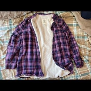 LL Bean fleece lined flannel